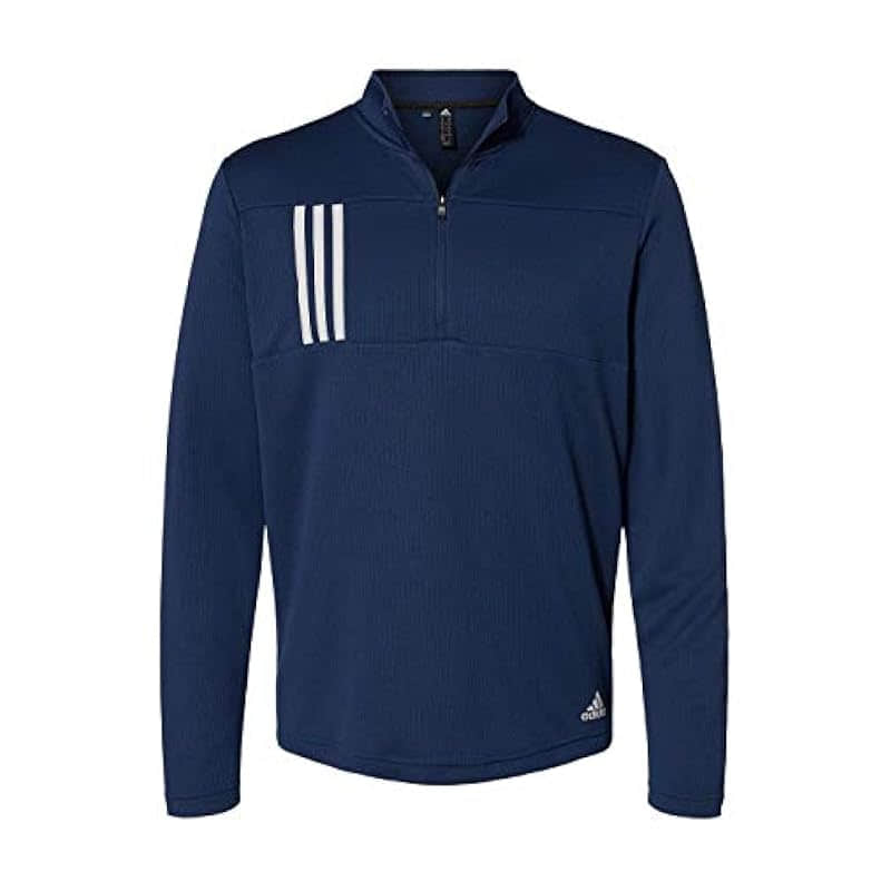Adidas 3-Stripes Quarter-Zip Pullover - Eco-Friendly & Moisture-Wicking