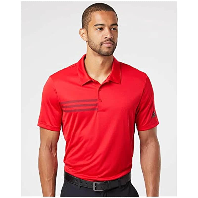 Adidas 3-Stripes Sport Shirt - UPF 50+, 100% Polyester, 10+ Colors