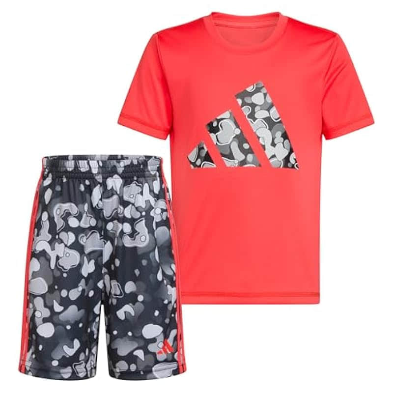 adidas Boys' 2-Piece Short Sleeve T-Shirt & Shorts Set – Comfort & Style