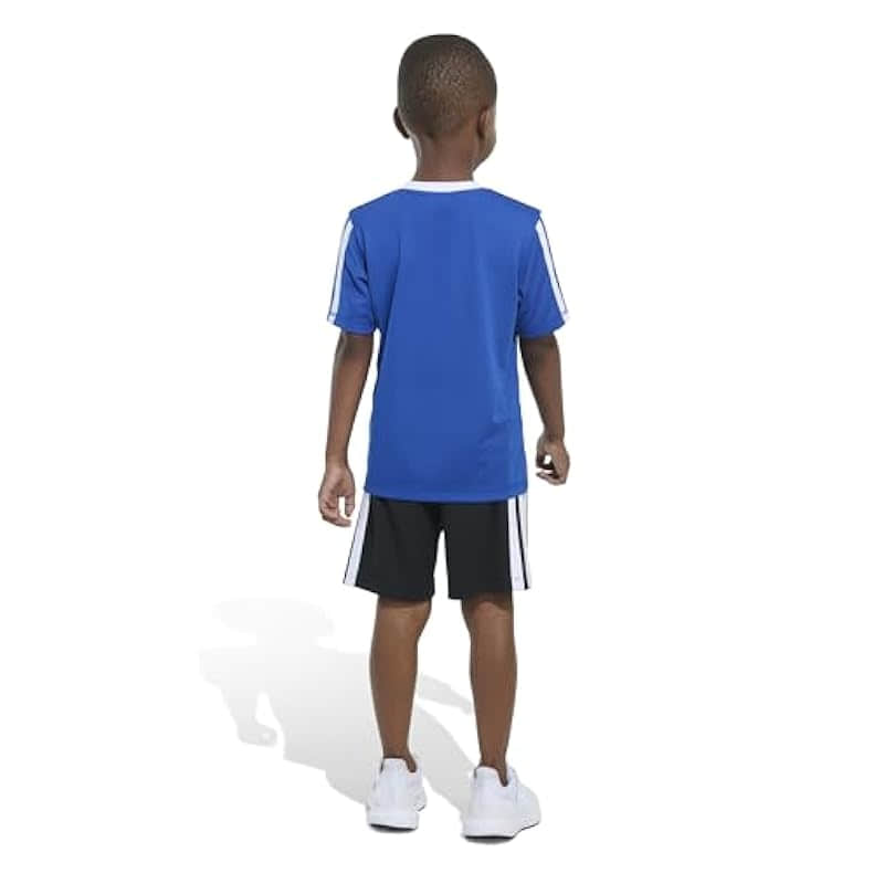 adidas Boys 3-Stripe Soccer Tee & Short Set - Comfort & Style