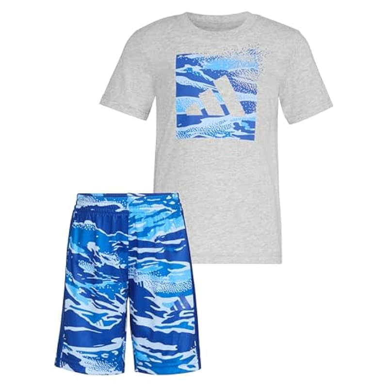 adidas Boys Cotton Tee & Camo Short Set - Comfort Playwear