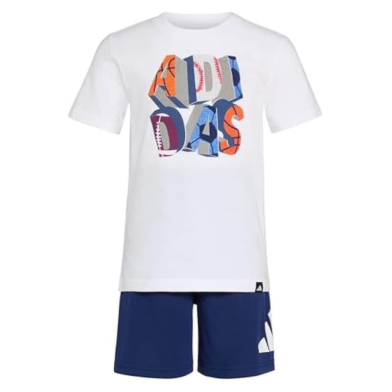 adidas Boys Cotton Tee & Shorts Set - Comfort & Style