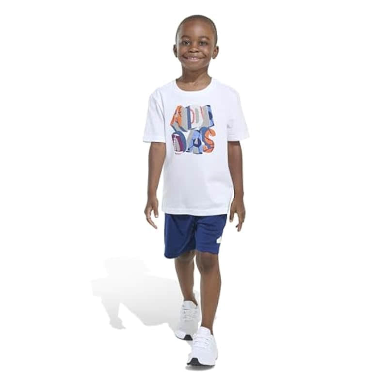 adidas Boys Cotton Tee & Shorts Set - Comfort & Style