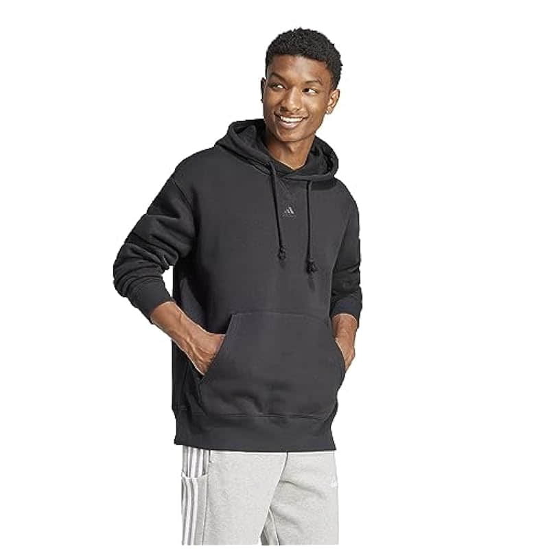 adidas Men's All Szn Fleece Hoodie - Comfort & Style in Black, XX-Large