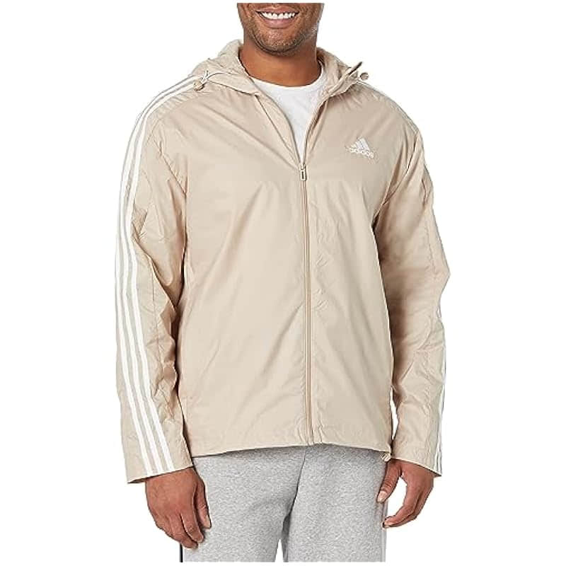 adidas Men's Essentials 3-Stripes Windbreaker – Lightweight & Stylish