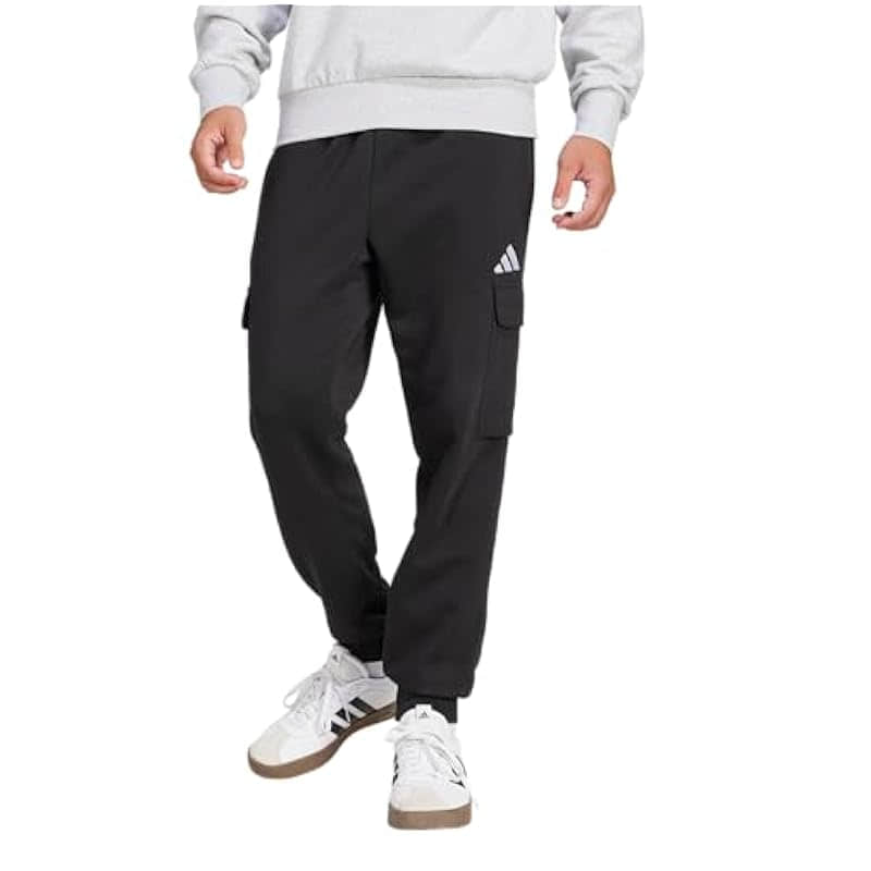 adidas Men's Essentials Feel Cozy Fleece Cargo Pants – Comfort & Style
