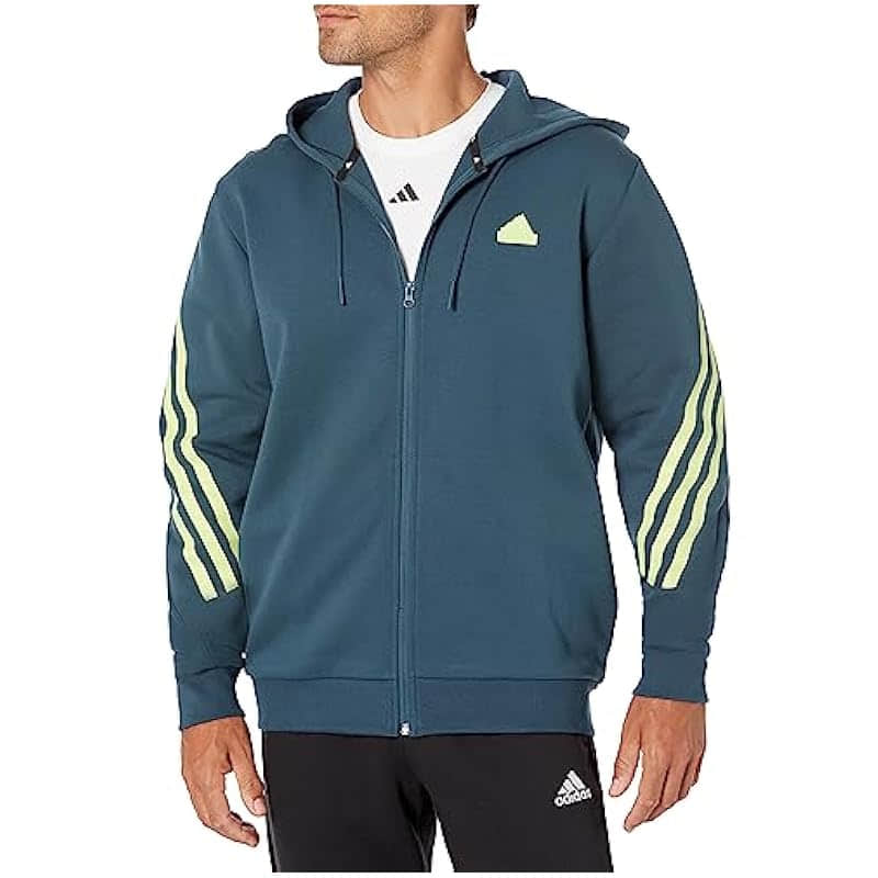adidas Men's Future Icon 3 Stripes Full-Zip Hoodie - Stylish & Comfortable