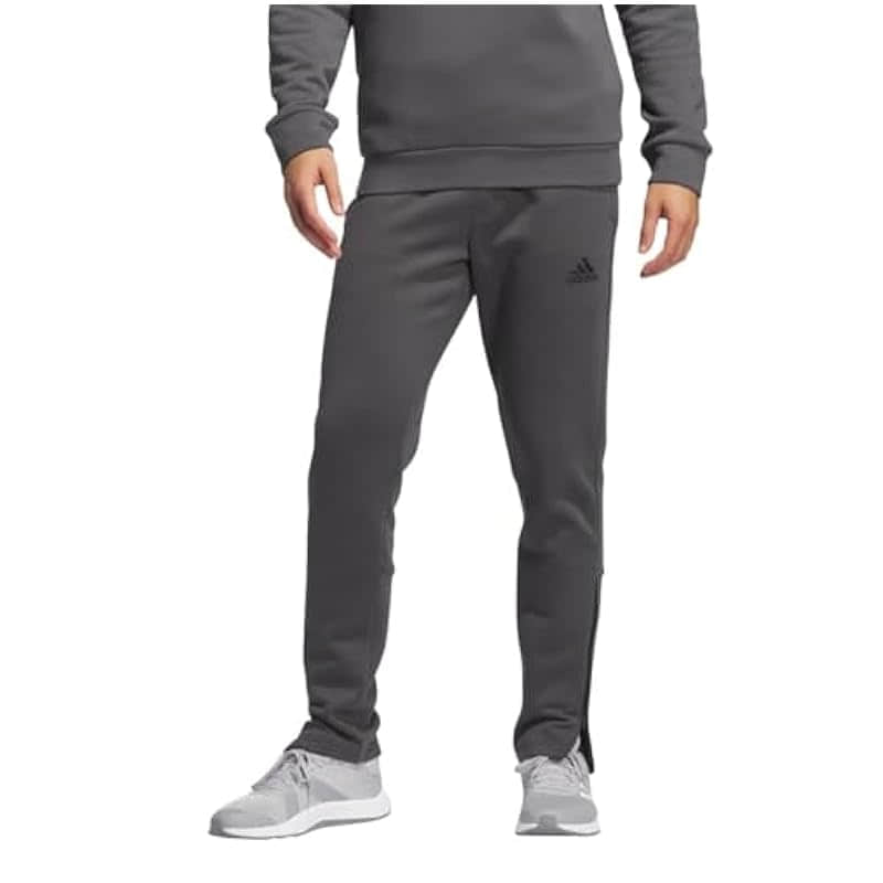 adidas Men’s Gray Jogger Pants with Zippered Ankle - Medium