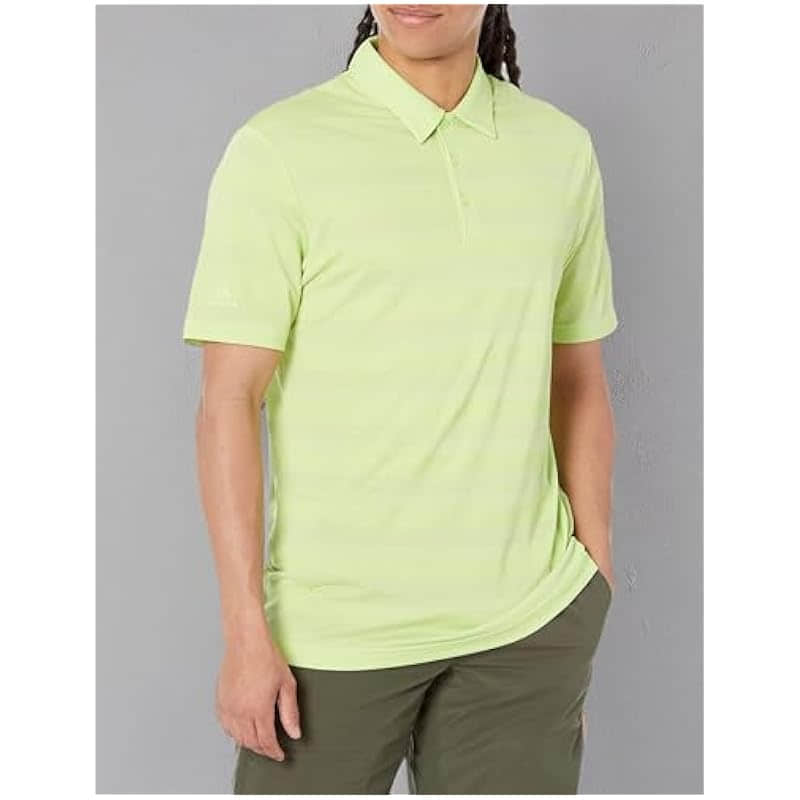 adidas Men's Two Color Stripe Golf Polo Shirt - CLIMALITE Comfort