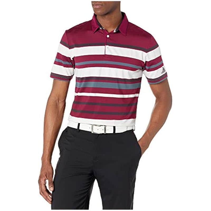 adidas Men's Ultimate365 Striped Golf Polo – Comfort & Style
