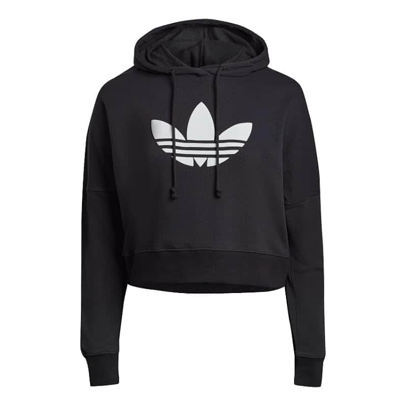 adidas Originals Womens Plus Size Trefoil Cropped Hoodie - Stylish & Comfortable