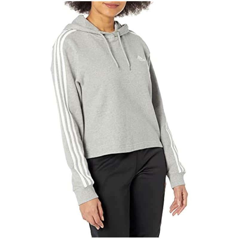 adidas Women's Essentials 3-Stripes Cropped Hoodie