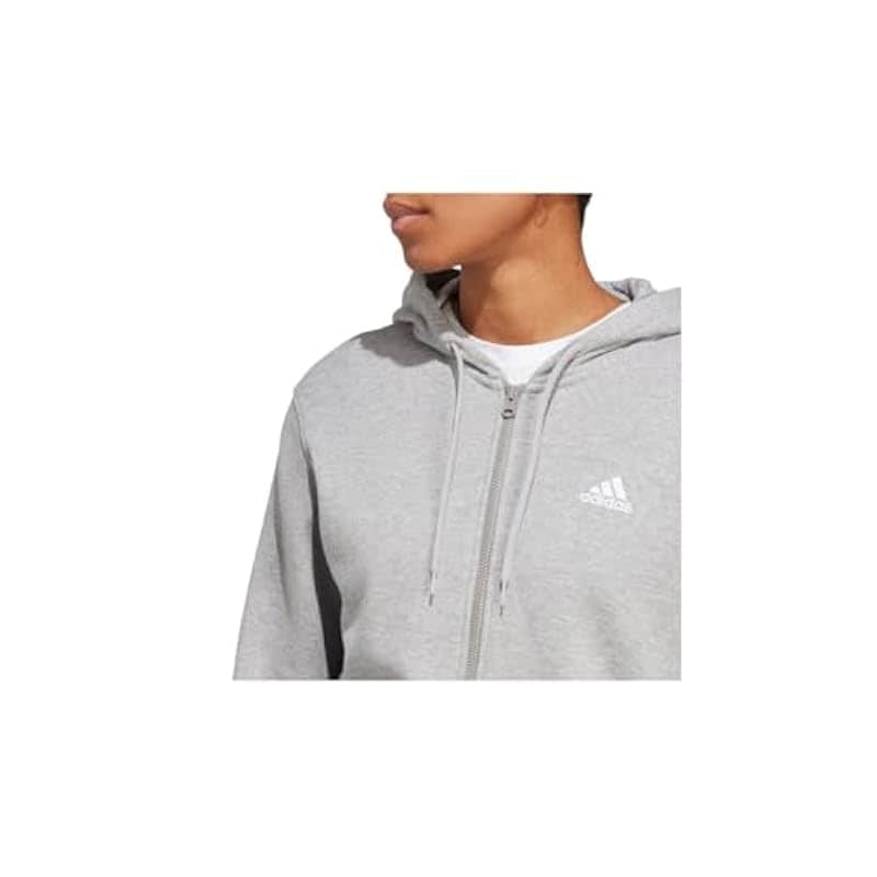 adidas Women's Essentials Linear Zip Hoodie - Black/White