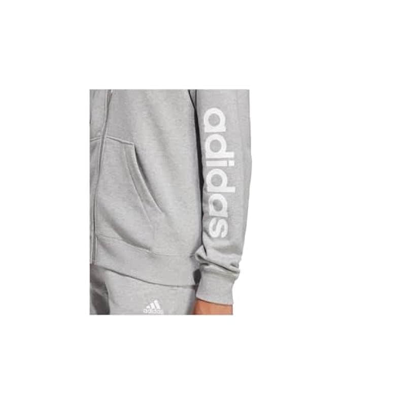 adidas Women's Essentials Linear Zip Hoodie - Black/White