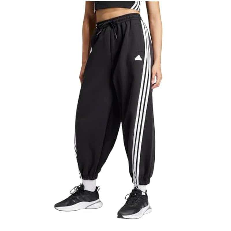 adidas Women's Future Icon 3-Stripes Parachute Pants - Black, Medium