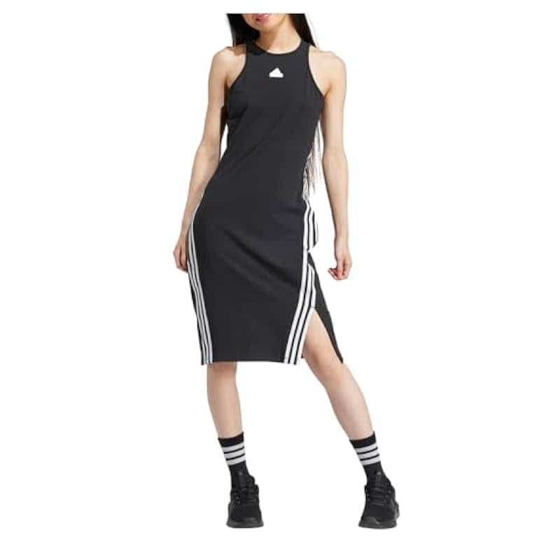 adidas Women's Future Icons 3-Stripes Sleeveless Dress - Black