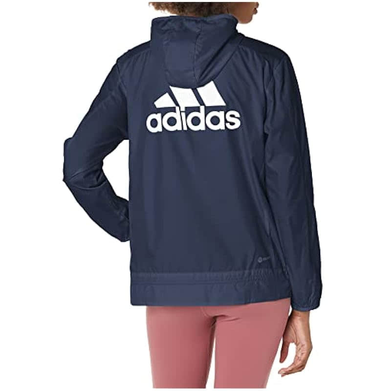 adidas Women's Logo Running Windbreaker – Lightweight & Stylish