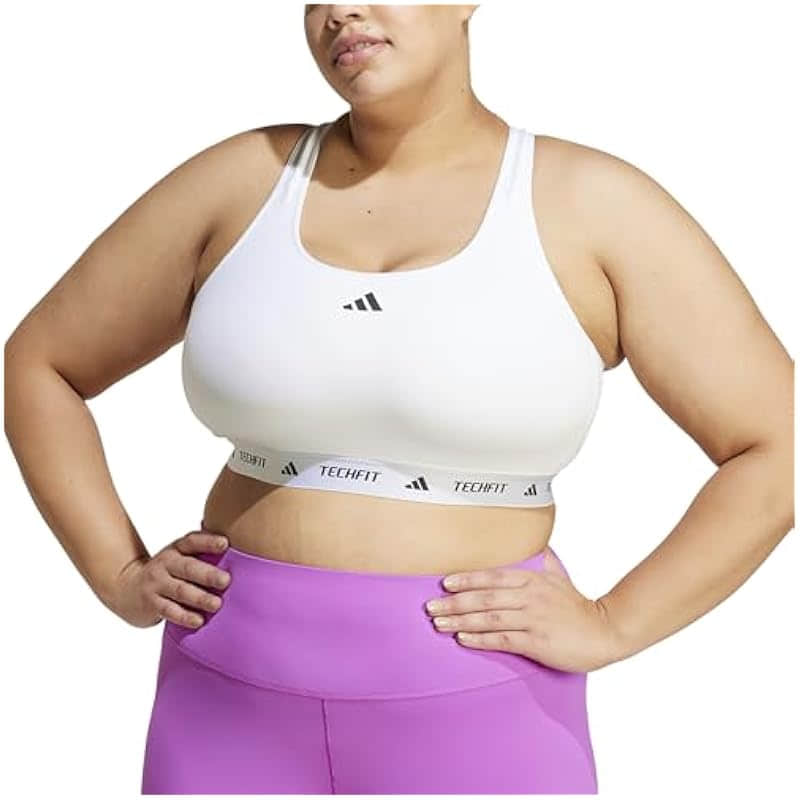 adidas Women's Plus Size Powerreact Techfit Training Bra – Premium Support & Comfort