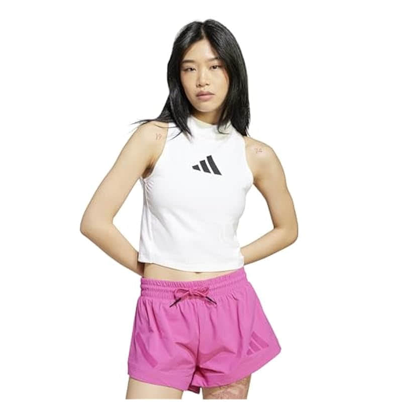 adidas Women's Z.N.E. Mock Neck Tank Top - Slim Fit & Water-Resistant