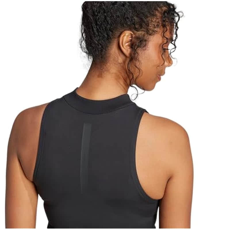 adidas Women's Z.N.E. Mock Neck Tank Top - Slim Fit & Water-Resistant
